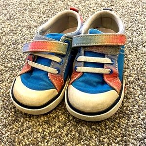 See Kai Run toddler shoes. Multicolored and adorable. Worn lightly.